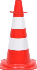 vidaXL Pachołki z łańcuchem 10 m, czerwono-białe 4