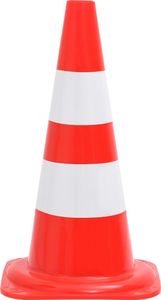 vidaXL Pachołki z łańcuchem 10 m, czerwono-białe 5