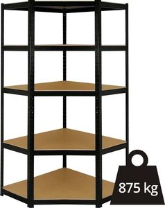 Severno Regał magazynowy garażowy narożny czarny CS9040P 4