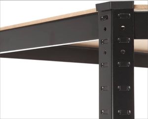 Severno Regał magazynowy garażowy narożny czarny CS9040P 9