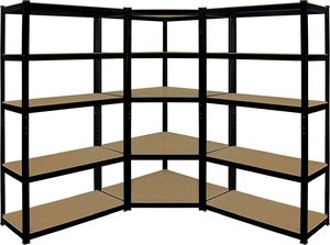 Severno Regał magazynowy garażowy narożny czarny CS9040P 10