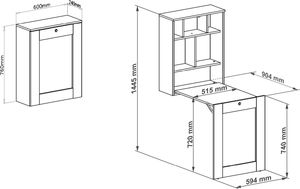 Biurko BIM Furniture Tilt Dąb Sonoma 60 cm x 90 cm 5