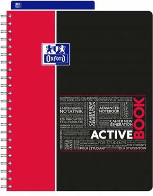 Oxford Kołonotatnik Activebook, A4, 80K, kratka (400019520) 1