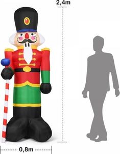 Dekoracja świąteczna Costway dziadek do orzechów 3