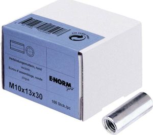 E-NORMpro Nakretki zlaczne, okragle, 4.8, ocynk.galwan., M12x40x15, opak.handl.E-NORMpro 1