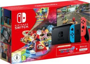 Nintendo Switch Red & Blue + Mario Kart 8 Deluxe + 3 miesiące Nintendo Online 2
