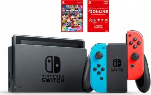 Nintendo Switch Red & Blue + Mario Kart 8 Deluxe + 3 miesiące Nintendo Online 1