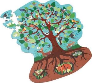 Scratch Scratch, Puzzle konturowe Leśne drzewo 58 elem. 3