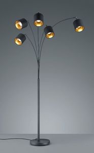 Lampa podłogowa lampa podłogowa Tommy 200 cm 5x E14 stal 28W matowa czarna 3