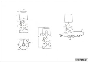 Lampa stołowa lampa stołowa Bello 17 x 16 x 33 cm E14 ceramiczna 40W srebrna 3