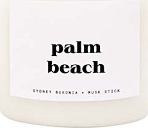 świeca zapachowa Palm Beach 11 x 7 cm wosk kokosowy/szkło biała 1