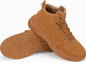 Ombre Buty męskie sneakersy wysokie T380 - camel 43 3