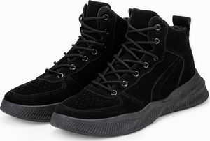 Ombre Buty męskie sneakersy wysokie T380 - czarne 42 2