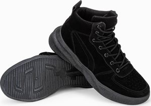 Ombre Buty męskie sneakersy wysokie T380 - czarne 42 3