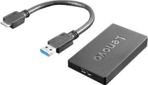 Adapter USB Lenovo USB - DisplayPort Czarny  (4X90J31021) 1