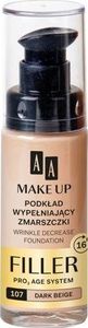 AA AA Make Up Podkład wypełniający zmarszczki nr 107 Dark Beige 30ml 1