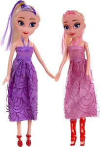 Funfit Drewniany domek dla lalek 120 cm z oświetleniem LED RGB + 2 lalki 16