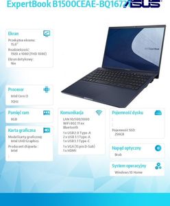 Laptop Asus  ExpertBook B1 B1500 (B1500CEAE-BQ1672T) 3