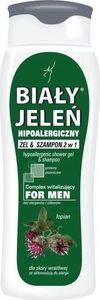 Biały Jeleń Biały Jeleń Szampon Żel hipoalergiczny 2w1 Men z łopianem 300ml 2