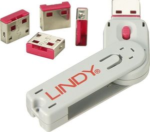 Lindy Zestaw 4 blokerów USB z kluczem (40450) 1