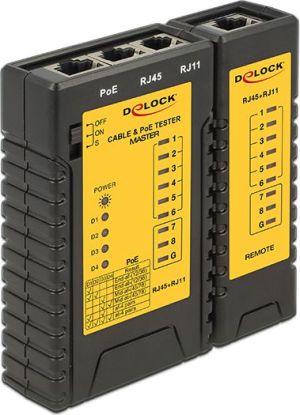 Delock Tester przewodów RJ45 / RJ12 / PoE (86107) 2