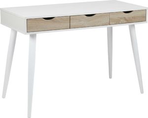 Biurko Intesi Scandi Biało-Beżowe 110 cm x 50 cm 1