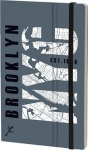 notatnik Brooklyn21 x 13 cm karton/papier szary 1