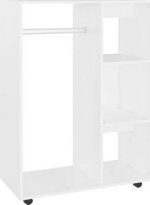 vidaXL Szafka garderobiana, biała, 80x40x110 cm, płyta wiórowa 2