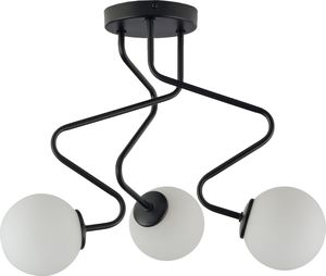 Lampa sufitowa Sigma Lampa sufitowa LED Ready czarna do pokoju dziennego Sigma ZIGZAG 33293 1