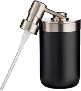 Dozownik do mydła dozownik do mydła 350 ml 9 x 8 x 17 cm stal nierdzewna czarny/srebrny 2