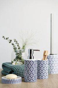 Dozownik do mydła dozownik mydła Lorca 360 ml niebiesko-ceramiczny/biały 5