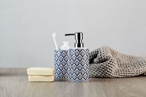 Dozownik do mydła dozownik mydła Lorca 360 ml niebiesko-ceramiczny/biały 6