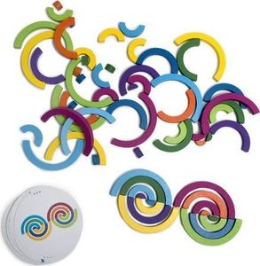 BS Toys Gry logiczne drewniana gra i układanka logiczna Tęcza klocki 4
