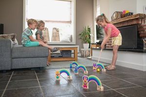 BS Toys , Drewniany krykiet Tęcza 3