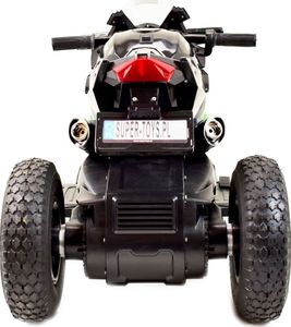 Import SUPER-TOYS SUPER ŚCIGACZ 12 V, NOWOCZESNA BRYŁA, POMPOWANE KOŁA, GAZ W MANETCE, DWA SILNIKI/MOTOR-H 13