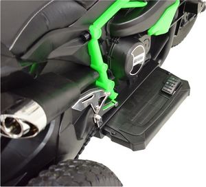 Import SUPER-TOYS SUPER ŚCIGACZ 12 V, NOWOCZESNA BRYŁA, POMPOWANE KOŁA, GAZ W MANETCE, DWA SILNIKI/MOTOR-H 16