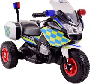 Import SUPER-TOYS MOTOR POLICYJNY Z KOGUTEM, POMPOWANE KOŁA, DŹWIĘKI, DWA SILNIKI/B608 1