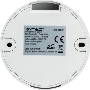 lampa sufitowa VT-8091 led sensor 200W IP20 7,6 cm biała 4