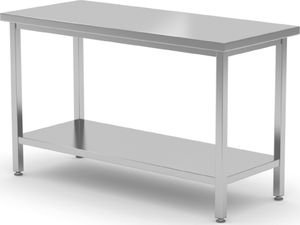 Hendi Stół blat roboczy stalowy centralny z półką 160x70x85 cm - Hendi 810736 Stół blat roboczy stalowy centralny z półką 160x70x85 cm - Hendi 810736 1