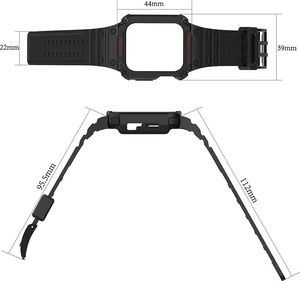 Hurtel Protect Strap Band opaska z etui do Watch 7 / 6 / 5 / 4 / 3 / 2 / SE (41 / 40 / 38mm) obudowa pancerny pokrowiec na zegarek czarny 5