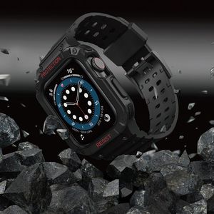 Hurtel Protect Strap Band opaska z etui do Watch 7 / 6 / 5 / 4 / 3 / 2 / SE (41 / 40 / 38mm) obudowa pancerny pokrowiec na zegarek czarny 6