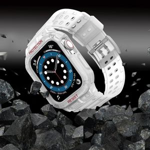 Hurtel Protect Strap Band opaska z etui do Watch 7 / 6 / 5 / 4 / 3 / 2 / SE (45 / 44 / 42mm) obudowa pancerny pokrowiec na zegarek biały 6