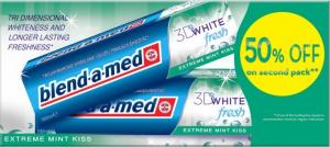 blend-a-med Blend-a-Med 3dWhite Fresh Extreme Mint Kiss (U) pasta do zębów 2x100ml 1