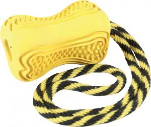 Zolux Zabawka kauczukowa ze sznurem TITAN S kol. żółty 1