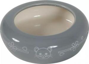Zolux Miska ceramiczna dla gryzonia, zapobiega wydostawaniu się karmy lub wody, 200 ml kol. szary/beżowy 1