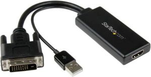 Adapter AV StarTech HDMI - DVI-D + USB czarny (DVI2HD) 1