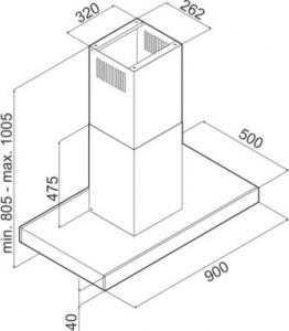 Okap VDB T-Line Black 90 3