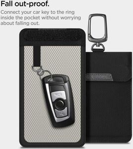 Spigen Klatka Faradaya Spigen Pouch Keyless RFID Signal Blocker Black 8