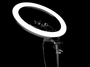 Lampa pierścieniowa Alogy   LED do zdjęć pierścieniowa Ring M45 fotograficzna ze statywem uniwersalny 4