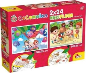 Lisciani LISCIANI COCOMELON DWUSTRONNE PUZZLE PODŁOGOWE 2X24 EL. BĄDŹ UPRZEJMY DLA WSZYSTKICH 1